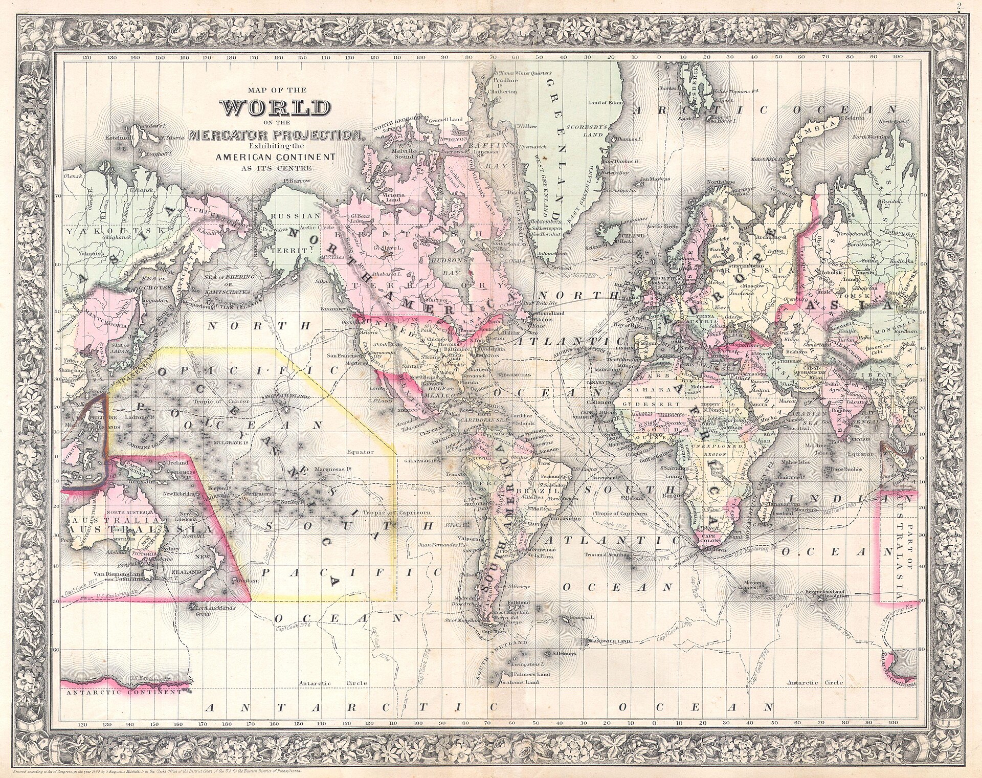 world map route planning