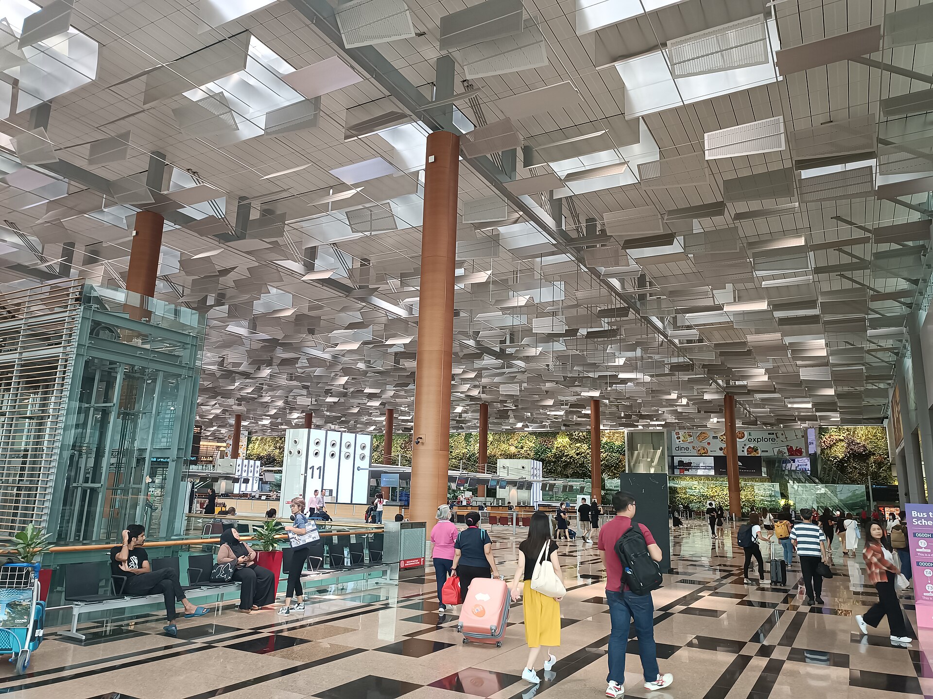 Changi airport terminal interior