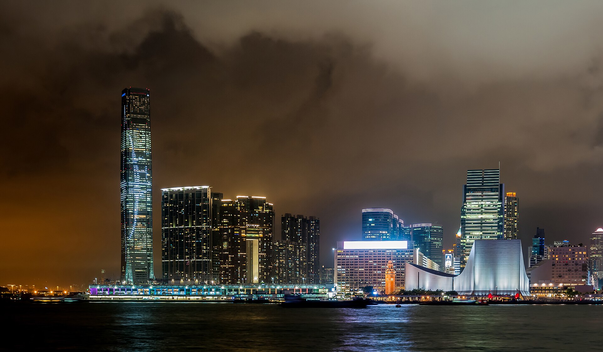 Hong Kong skyline harbour
