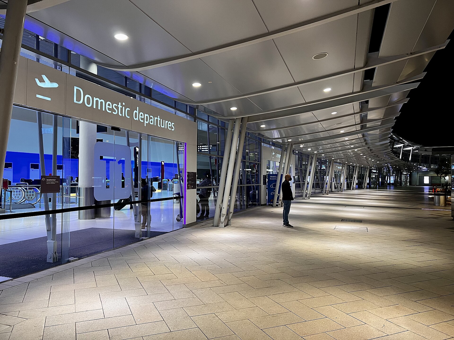 airport at night terminal