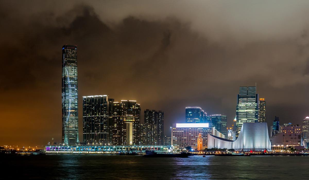 Hong Kong skyline harbour
