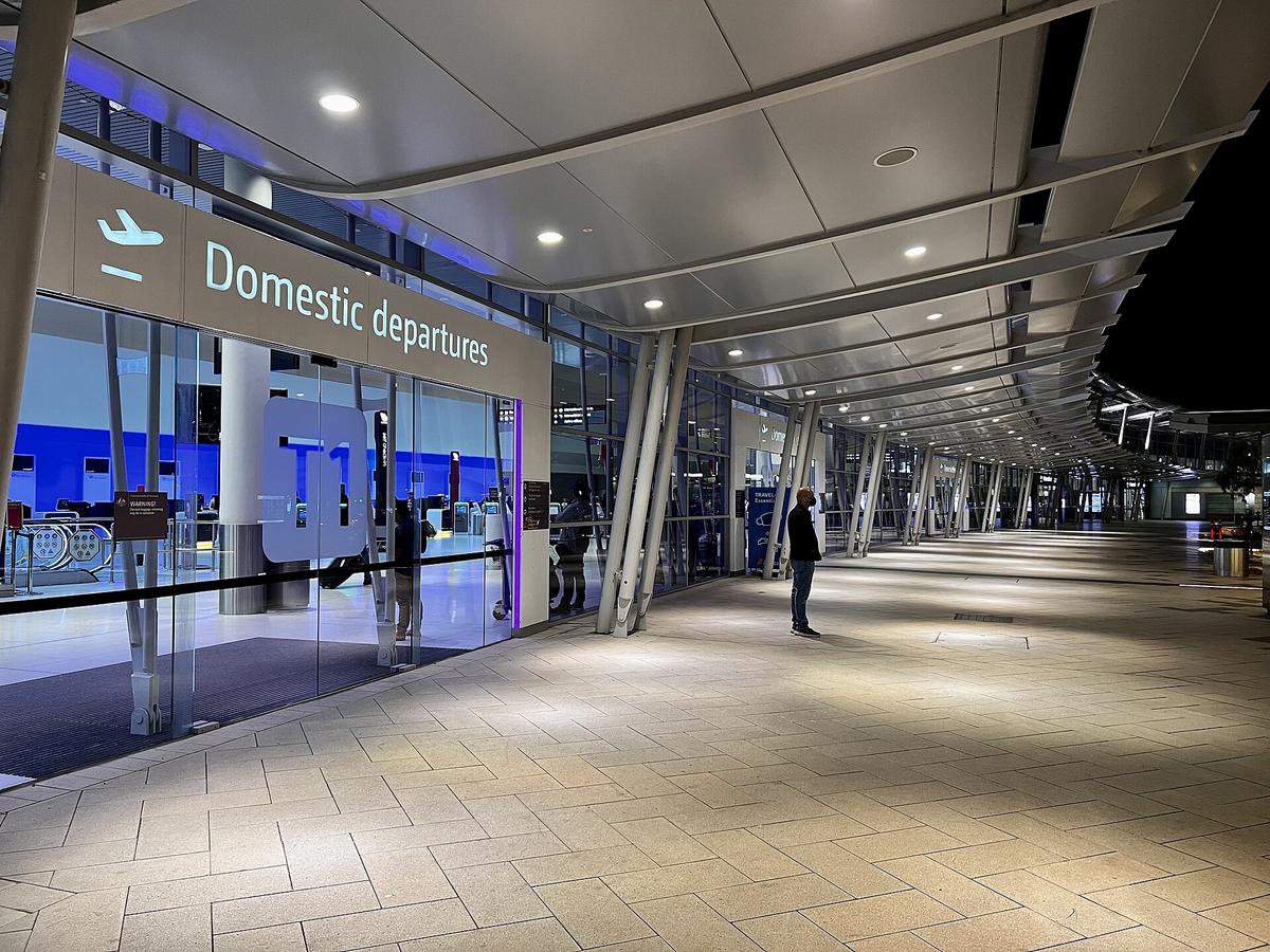 airport at night terminal